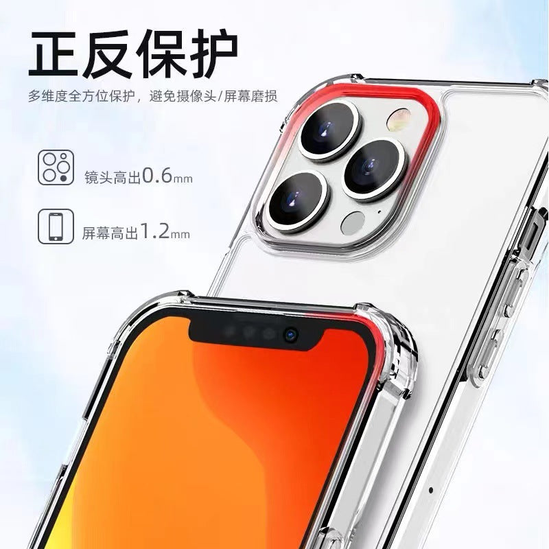 17 Suitable for 12 Pro Apple 14 Phone Case 16 Pro Transparent iPhone 11 All-Inclusive XR Airbag 13 Case 15 Drop Resistant