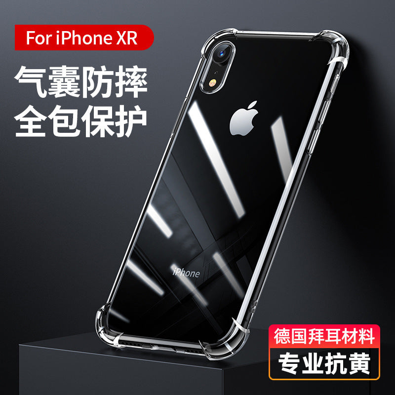 17 Suitable for 12 Pro Apple 14 Phone Case 16 Pro Transparent iPhone 11 All-Inclusive XR Airbag 13 Case 15 Drop Resistant
