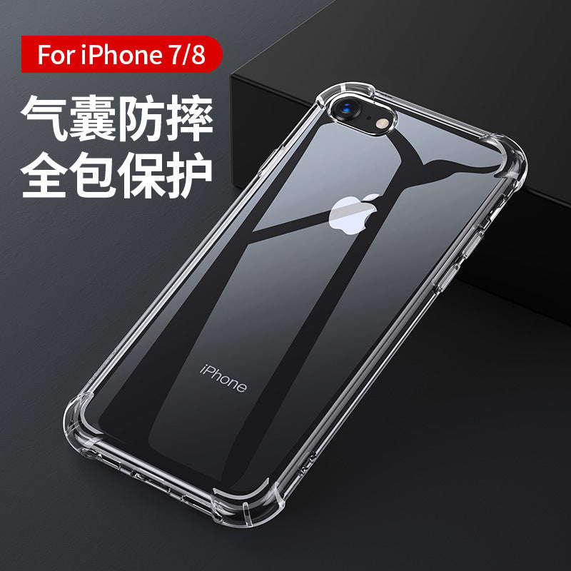 17 Suitable for 12 Pro Apple 14 Phone Case 16 Pro Transparent iPhone 11 All-Inclusive XR Airbag 13 Case 15 Drop Resistant