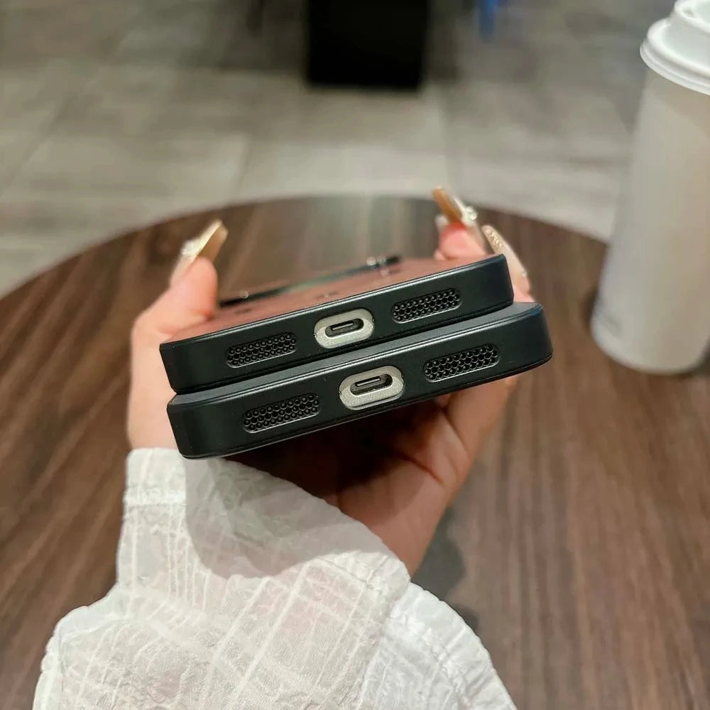 Capas de couro Magsafe à prova de choque para iPhone 17, 16, 15, 14, 13, 12, 11 Pro Max, 16e Plus e Air com carregamento sem fio magnético.