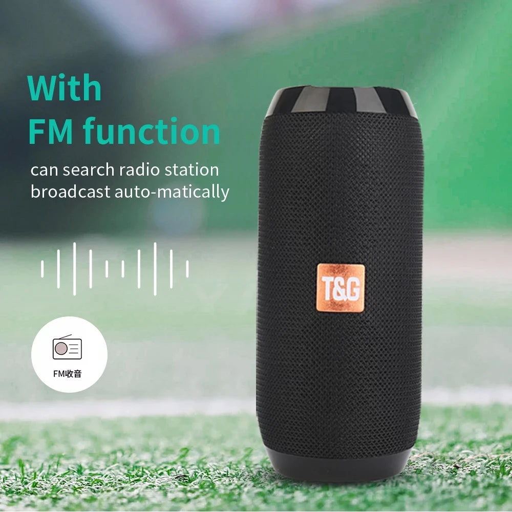 Caixa de Som Bluetooth Portátil Sem Fio com Rádio FM e Subwoofer para Áudio Bluetooth com Mãos Livres