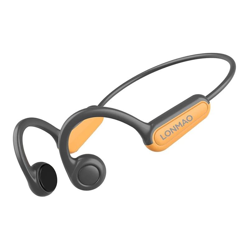 Fones de ouvido de condução óssea True Bone Conduct, Bluetooth 5.3, esportivos, sem fio, com gancho de orelha, à prova d'água, ideais para corrida e direção.