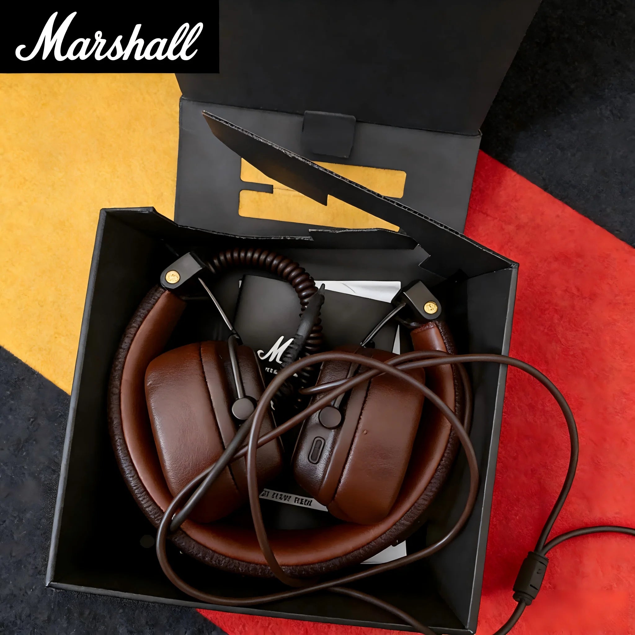 Fones de ouvido sem fio Marshall Major V 5 On-Ear - Bluetooth com som estéreo de graves profundos, fone de ouvido esportivo para jogos com microfone.