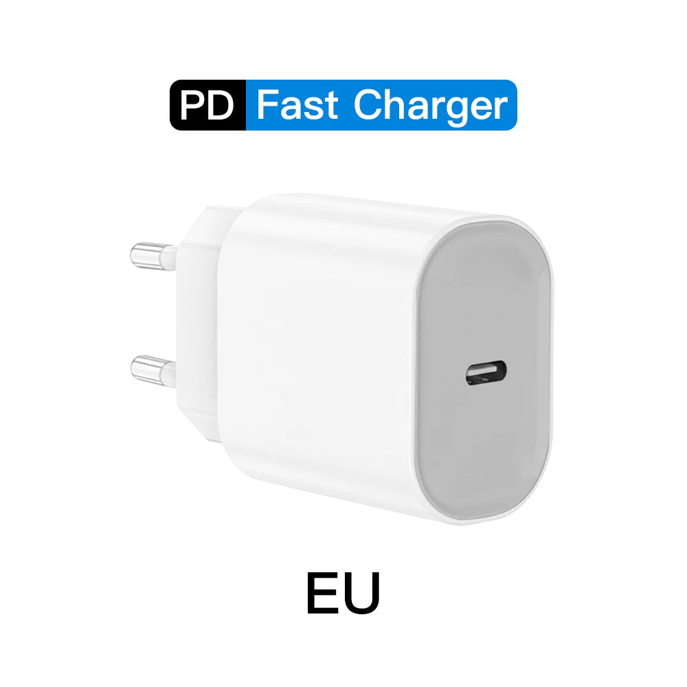 Carregador rápido PD de 30 W para iPhone 12, 13, 14, 15, 16, 17 Pro Max Plus, cabo de carregamento rápido USB-C para Lightning, adaptador de energia tipo C para C.