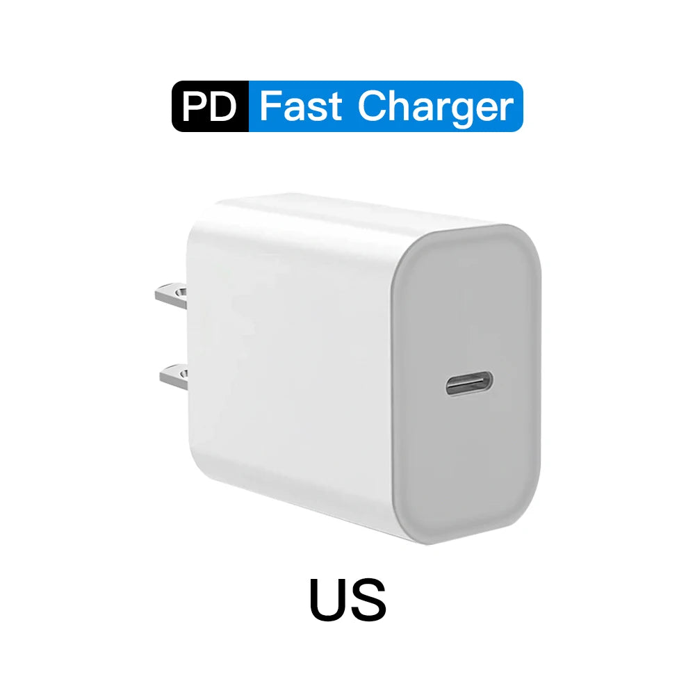 Carregador rápido PD de 30 W para iPhone 12, 13, 14, 15, 16, 17 Pro Max Plus, cabo de carregamento rápido USB-C para Lightning, adaptador de energia tipo C para C.